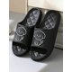 thumbnail image 1 of Women's Summer Black Flat Sandals With Cartoon Dog Pattern, Indoor Anti-Slip Bathroom Shower Comfortable Slippers, 1 of 3