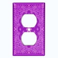 thumbnail image 2 of Metal Light Switch Plate Cover Violet Floral Bandana Paisley Tile Pattern TIL054, 2 of 13