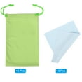 thumbnail image 3 of Uxcell 11"x7" Ski Goggle Bag Microfiber Goggle Pouch with Glasses Cloth Draw String, Green 6 Pack, 3 of 6