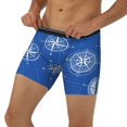 thumbnail image 3 of Salouo Compass Pattern Men's Boxer Briefs, Soft & Breathable Underwear Elastic Waistband Briefs for Men,1-Pack, 3 of 7