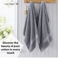 thumbnail image 3 of Juego de toallas de baño LANE LINEN, 100% algodón, 35 x 66 cm, color gris (4 piezas), 3 of 9