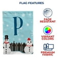 thumbnail image 4 of America Forever Winter Monogram Letter P Garden Flag Vertical Double Sided 12.5 x 18 inches Snowman in Winter Backyard Holiday Seasonal Flags for Outdoor, Yard, Porch Decoration, Let it Snow, 4 of 4