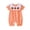Orange, variant on Ulanda Baby Boy Smocked Pumpkin Romper Short Sleeve Embroidery Truck Babydoll Collar Gingham Jumpsuit Halloween Clothes (Orange, 6-12 Months)