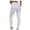 White, variant on Women Skinny Leggings Metallic Solid Shiny Faux Leather High Waist Tights Stylish Eye-Catching Butt Lifter Yoga Pants Fitness Pants Light Blue M