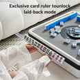 thumbnail image 7 of Portable Mahjong Table, Automatic Foldable Mahjong Table Table w/ 144 Magnetic Tiles, Auto Shuffling Mah Jong Table for Indoor & Outdoor, Suitable for Chinese & Filipino Style, Black, 7 of 7