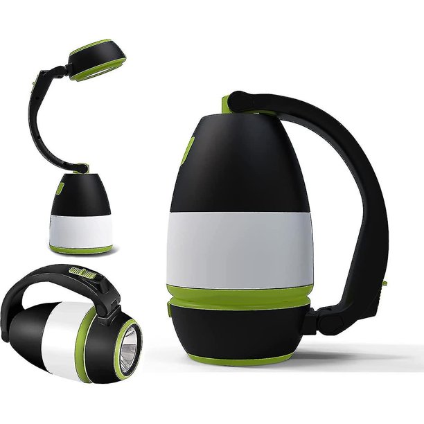 Linterna LED recargable para acampar, 3 en 1 multifunción, lámpara de mesa, banco de energía, linterna perfecta para huracanes