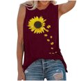 thumbnail image 2 of CEHVOM Womens Tank Tops Casual Loose Fit Plus Size Sunflower Printed Tee Shirts, 2 of 6