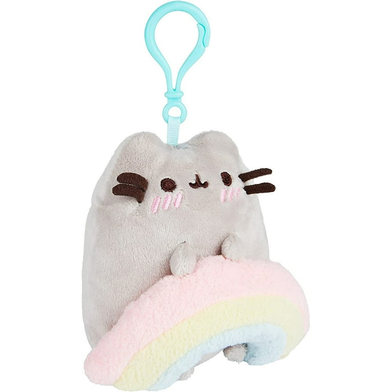 Gund ENS-6058995-C Pusheen With Rainbow 5 Inch Plush Backpack Clip