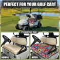 thumbnail image 4 of Yuyamidu Colorful Boho Flowers Golf Cart Seat Covers, Floral Club Car Seat Towel Blanket with Pockets, Fits Club Car More 2 Person Seats Golf Carts, 4 of 7