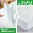 thumbnail image 6 of Gogreen Cooling Waterproof Mattress Protector, Stretchable Full Mattress Protector Fit up to 16", Super soft Full Mattress Cover 3D Air Fabric Mattress Protector, Breathable Bed Cover White, 6 of 8