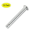 thumbnail image 1 of Pasadores de clevis de un solo agujero, 6mm x 45mm cabeza plana de acero con recubrimiento de zinc 10Pcs, 1 of 5