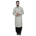 thumbnail image 1 of Atasi Classic Collar Long Sleeve Mens Pathani Kurta Salwar Wedding Kurta Set, 1 of 5