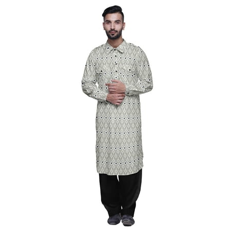 

Atasi Punjabi Kurta Pajama For Men Casual Printed Mens Kurta Pajama Set