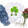 thumbnail image 5 of TSADFHJI Hauts de Sortie pour Femmes Plus Mode Imprimée Décontractée Col Rond Manches Courtes T-Shirt Haut L Blanc, 5 of 5
