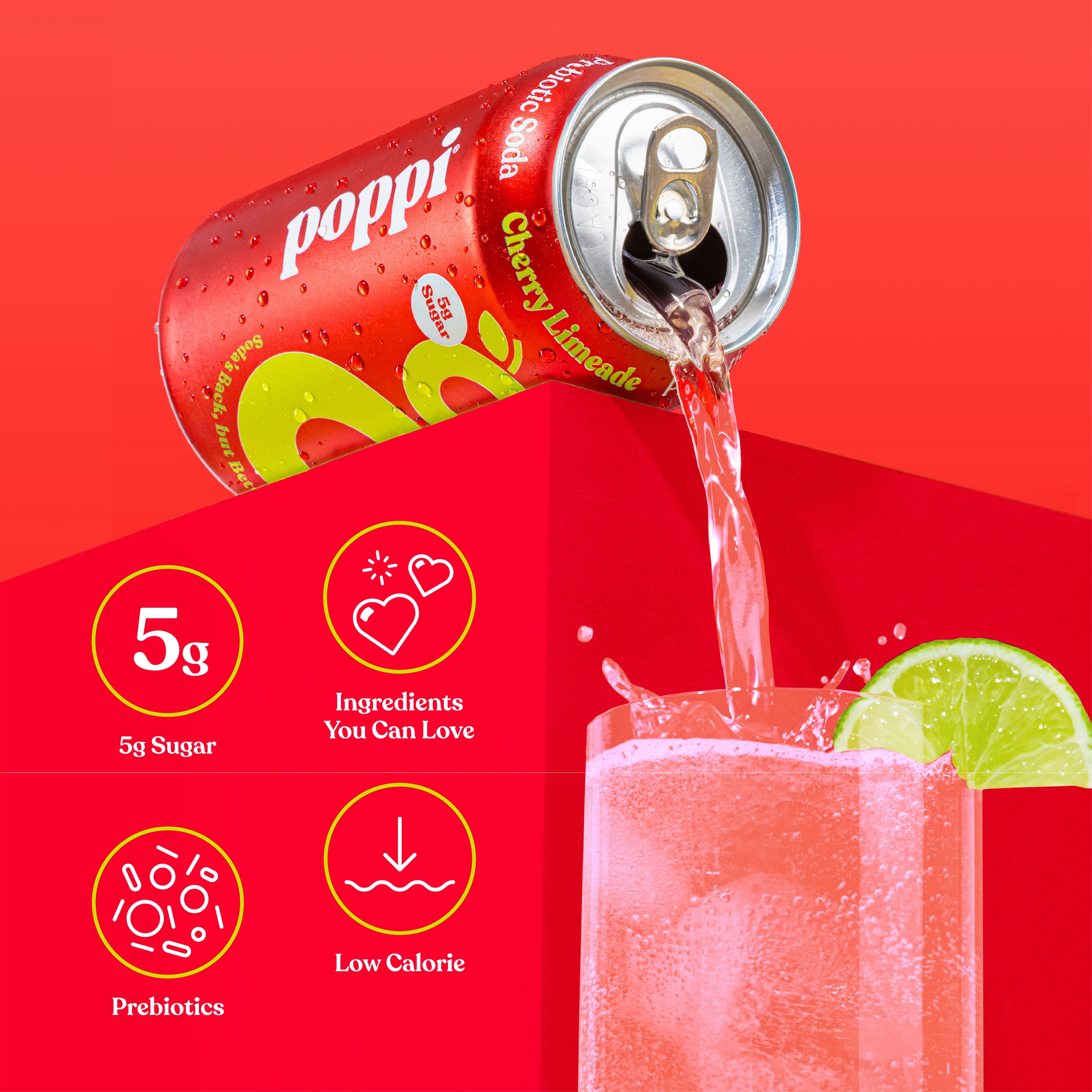 Poppi Prebiotic Soda, Short List Variety Pack, 12 oz, 12 Pack Cans