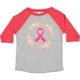 thumbnail image 3 of Inktastic Breast Cancer Pink Ribbon Awareness Wreath Girls Toddler T-Shirt, 3 of 5