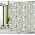 thumbnail image 4 of Ambesonne Birds and Nature Shower Curtain, Passionflower Art, 69"Wx84"L, Dried Rose Reseda Green, 4 of 4