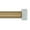 Royal Gold, variant on 1-Inch Diameter Single Window Treatment Curtain Rod, Vico End Cap Finial (48"-84", Black with Gold Finial)
