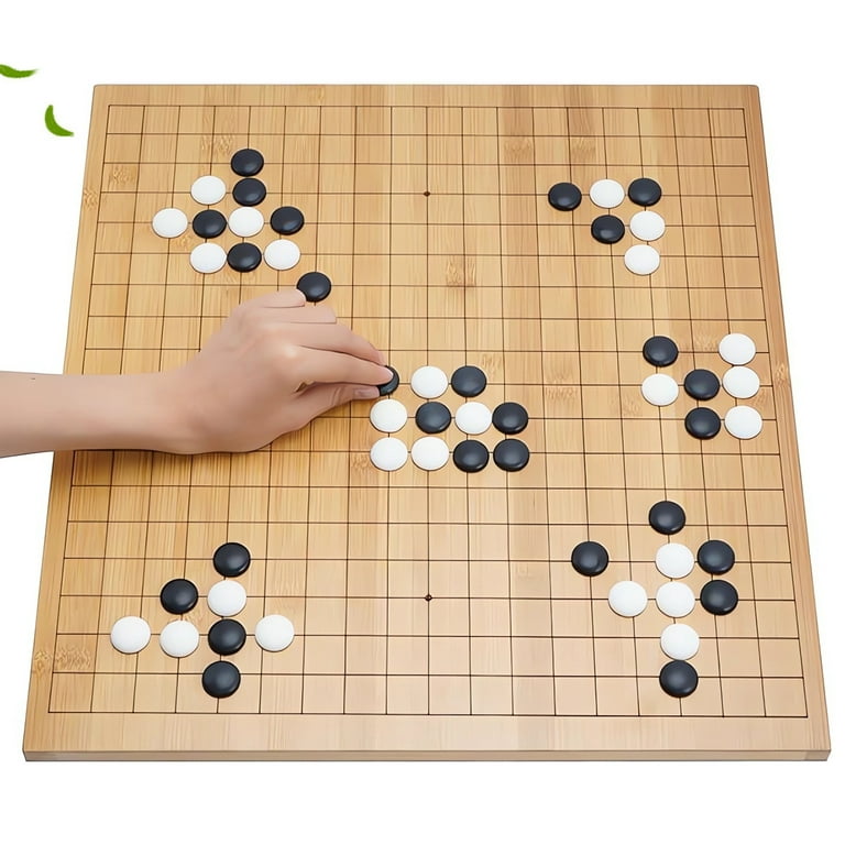 Petoto 19 X 19 Go Game Set and Chinese Chess at Back Side, Bamboo