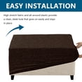 thumbnail image 4 of Eurhowing Ottoman Cover, Rectangular Storage Ottoman Slipcovers, Stretchable Jacquard Footrest Stool Furniture Protector, Chocolate, XL, 4 of 7