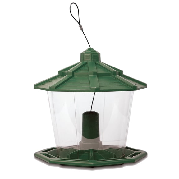 Pennington Green Resin Ecozebo Wild Bird Feeder, 7 lb. Hopper Capacity