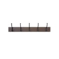 thumbnail image 1 of Perchero de metal para montar en la pared, 5 ganchos, color espresso, 1 of 5