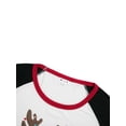 thumbnail image 6 of Hirigin Store Matching Family Christmas Pajamas, Long Sleeve Round Neck Raglan Tops + Pants Set, 6 of 10