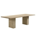 thumbnail image 3 of Christopher Knight Home 95" Modern Rectangular Dining Table for 8, Double Pedestal Base, Light Ash, 3 of 8