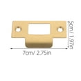 thumbnail image 3 of FELTECHELECTR Metal Door Latch Strike Plate Golden T-shaped Modern for Room Locks 1 Set, 3 of 6