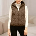 thumbnail image 2 of Ruimatai Women's Lightweight Puffer Vest Hooded Casual White Duck Down Jacket for Outdoor Winter Warmth, 2 of 7