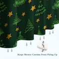 thumbnail image 6 of Dark Green Christmas Tree and Star Pattern Shower Curtain 84"x72" ,Bathroom Decorative Shower Curtains Set with 12 Hooks,Modern Waterproof Washable Shower Curtain, 6 of 6