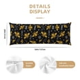 thumbnail image 3 of Naloa Hohey Bee Golden Embroidery Body Pillow Cover, Pillowcases with Hidden Zipper Breathable Long Pillow Case (Pillows are not included,20x54 inch), 3 of 7