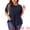 Navy Blue, variant on DARING DIVA Women's Plus Tops Puff Crew Neck Tunic Blouses 1X Burgundy