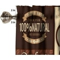 thumbnail image 6 of Coffee Patchwork Drapery Curtains Brown Rustic Vintage Style Cups Beans Illustration Window Treatments for Bedroom Kitchen Living Room Office1 54x18inch, 6 of 6