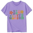 thumbnail image 3 of BOOMNY Baby Girls Tshirts Short Sleeve Casual Big Sister Letter Printed T Shirts Lightweight Loose Summer Shirt Tops Lovely Girl's Tees, 3 of 3
