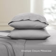 thumbnail image 4 of Bare Home Premium 1800 Collection 4-Piece Bed Sheet Set with Envelope Pillowcases, Cal King, Light Gray, 4 of 9