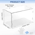 thumbnail image 3 of Caja de exhibición de acrílico de 1 paquete, 13.8x7.9x7.9 pulgadas/35x20x20cm con base de madera blanca para coleccionables, 3 of 6