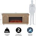 thumbnail image 6 of Real Flame Dahlia 76" Landscape Electric Fireplace TV Stand in White Oak, 6 of 9