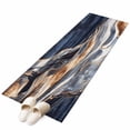 thumbnail image 2 of 2'x6' Rug Runners for Hallways Kitchen, Orange Navy Blue Non Slip Entryway Beside Floor Carpet Runner, Marble Stone Abstract Art Washable Laundry Room Bedroom Throw Rugs Mat for Family Pet, 2 of 8
