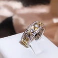 thumbnail image 2 of K-KED Elegant 925 Silver Plated Ring Cubic Zircon Women Wedding Delicate Jewelry Sz 6-10-7, 2 of 5