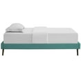 thumbnail image 4 of Modway Loryn Twin Fabric Bed Frame with Round Splayed Legs in Teal, 4 of 5