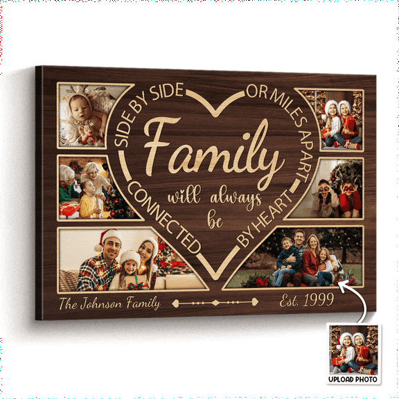 Catygift - Custom Photos Of Loved Ones - Canvas Wall Art - Meaningful Moments Of Family - Family Portrait With Many Photos - Unique Gift For Family Members