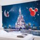 thumbnail image 3 of Tapiz navideño para colgar en la pared, tapiz de castillo, Papá Noel sentado en la luna con nieve, mantas de pared para dormitorio infantil, sala de estar, decoración de dormitorio, 150 x 130 cm, 3 of 5