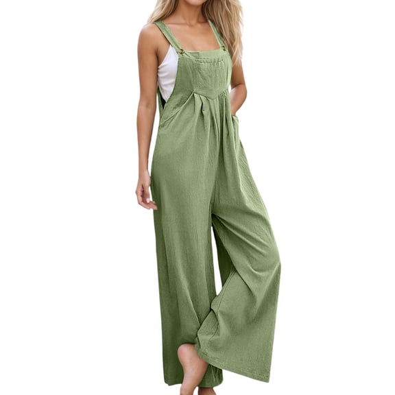 Women's Strapless Jumpsuit Casual Wide Leg Romper with Pockets Comfortable Stretchy Fabric for Daily Wear and Travel