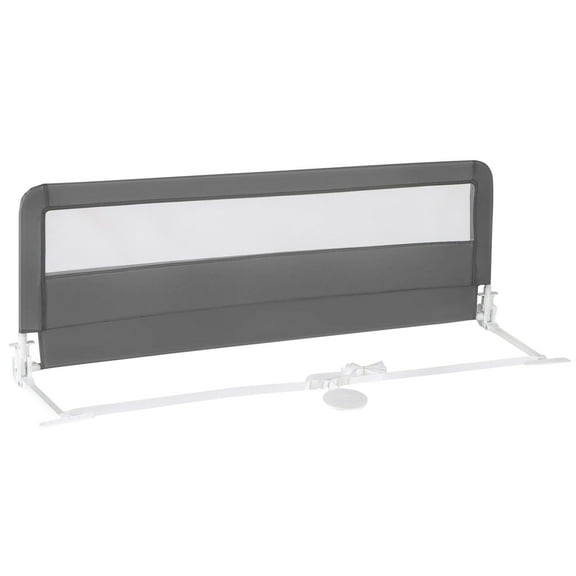 Wqmh Bed Rail Extra Long Swing Down Safety Bed Guards with Straps for Twin, Double, Full Size, Queen & King Bed, Folding Bed Rails (59-Inch, Gray)