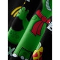 thumbnail image 3 of Christmas Family Pajamas Matching Set, Long Sleeve Cartoon Dinosaur Print T-shirt with Plaid Pants Sleepwear Loungewear, 3 of 10