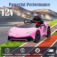 thumbnail image 4 of NEECHIPRO 12V Electric Lamborghini Ride on Car 3mph with MP3 Player, Toy Car for Kids 3-6 Years Old, Pink, 4 of 7