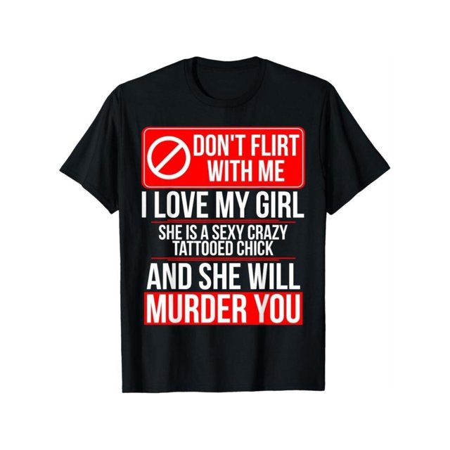 Matching T-shirt for Couples, Tattoo-inspired Funny Graphic Tee, Cotton Short Sleeve for Him and Her Menswear Top