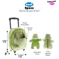 thumbnail image 3 of DolliBu Alligator Plush Trolley & Purse Set - 3-in-1 Kids Trolley, Backpack & Green Alligator Purse, Soft Plush Backpack on Wheels, School Rolling Bag, Travel Luggage with Removable Plush Toy -15", 3 of 7