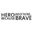 thumbnail image 2 of Family The land of the free Hero Active Quotes & Sayings Wall Decal Decoration Enumerable rights Motivational Quote Wall Decal Lasts Years and Easily Removable - Size: 10 In(W) x 2 In(H), 2 of 5
